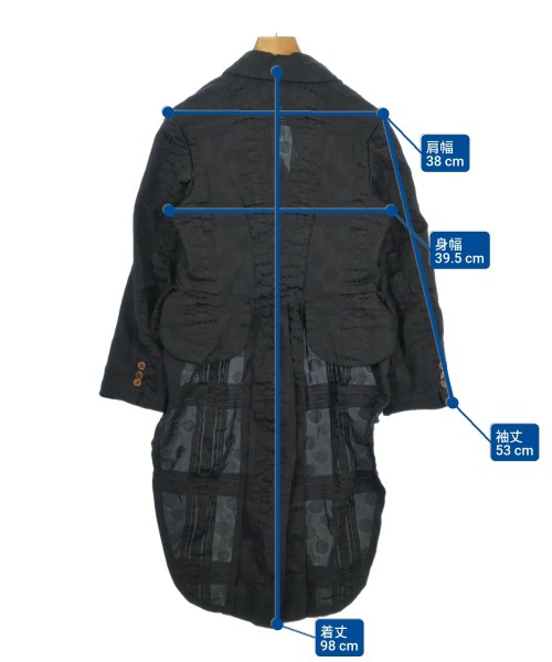 COMME des GARCONS COMME des GARCONS（コムデギャルソンコムデギャルソン）カジュアルジャケット 黒 サイズ:XS レディース/2200689721083