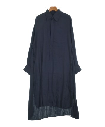 Yohji Yamamoto（ヨウジヤマモト）シャツワンピース 紺 サイズ:1(XS位