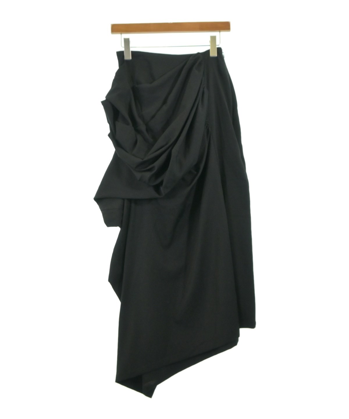 Yohji Yamamoto ヨウジヤマモト ロングスカート シアー 黒 M LINEN CLOTH L ROUND HEM SKIRT(XS Black): Yohji Yamamoto｜THE SHOP