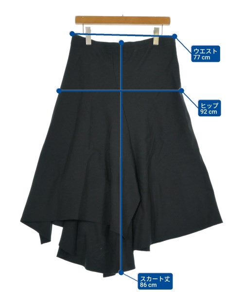 Yohji Yamamoto（ヨウジヤマモト）ロング・マキシ丈スカート 黒 サイズ:1(XS位) レディース/2200640077020