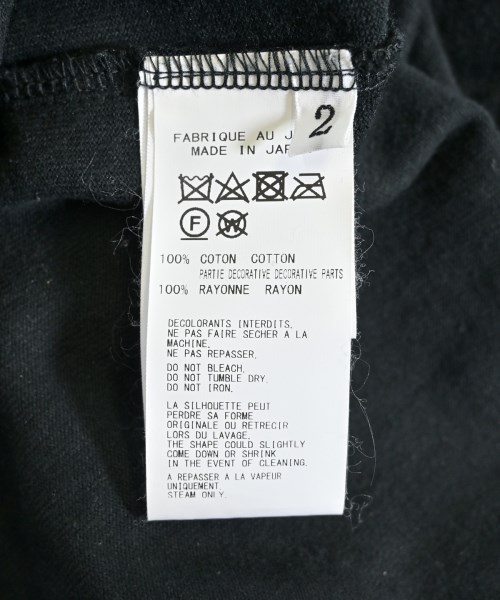 Yohji Yamamoto（ヨウジヤマモト）Tシャツ・カットソー 黒 サイズ:2(M位) レディース/2200642525031