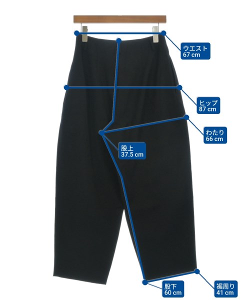 Yohji Yamamoto（ヨウジヤマモト）スラックス 黒 サイズ:XS レディース/2200631333098