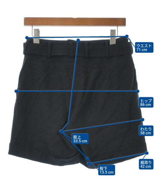 Yohji Yamamoto（ヨウジヤマモト）ショートパンツ 黒 サイズ:1(XS位) レディース/2200631308096