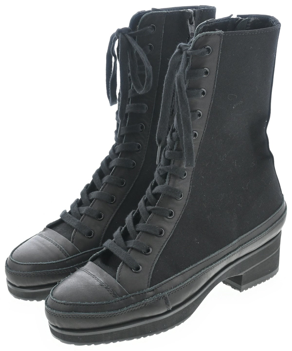 Yohji Yamamoto（ヨウジヤマモト）ブーツ 黒 サイズ:5(24.5cm位