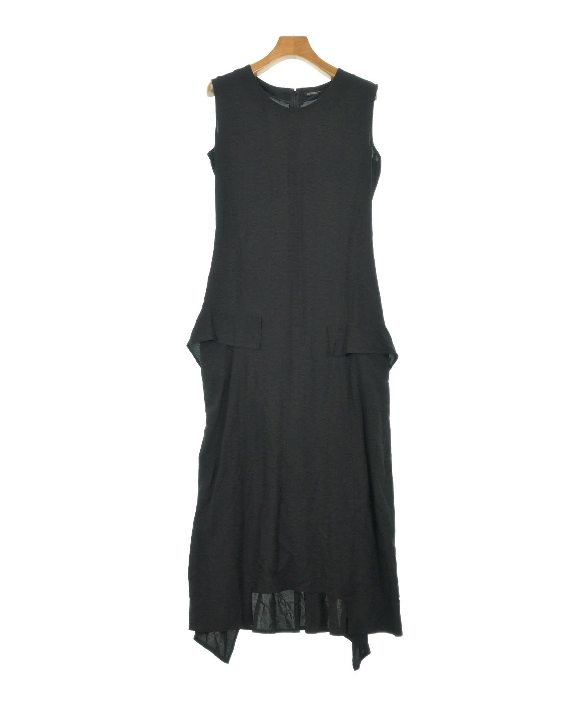 Yohji Yamamoto（ヨウジヤマモト）ワンピース 黒 サイズ:1(XS位