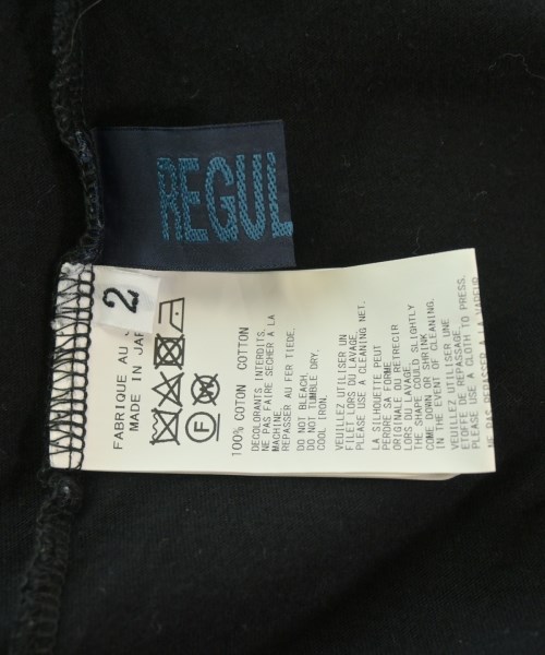 REGULATION Yohji Yamamoto（レギュレーションヨウジヤマモト）Tシャツ・カットソー 黒 サイズ:2(S位) レディース/2200622055060