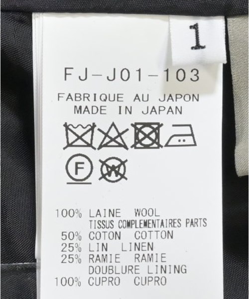 Yohji Yamamoto（ヨウジヤマモト）カジュアルジャケット 黒 サイズ:1(XS位) レディース/2200623755037