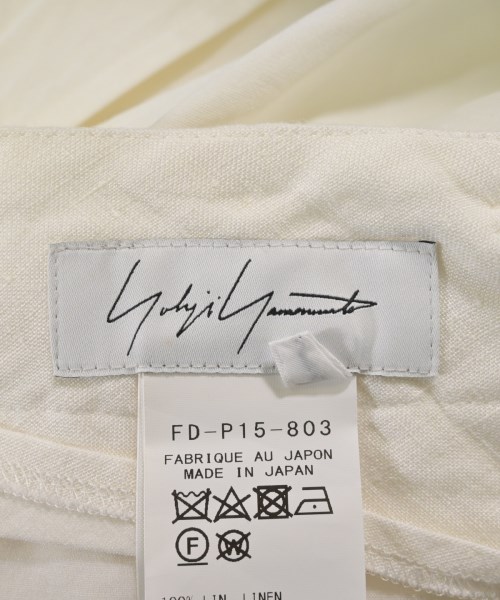 Yohji Yamamoto（ヨウジヤマモト）クロップドパンツ 白 サイズ:1(XS位) レディース/2200613142106
