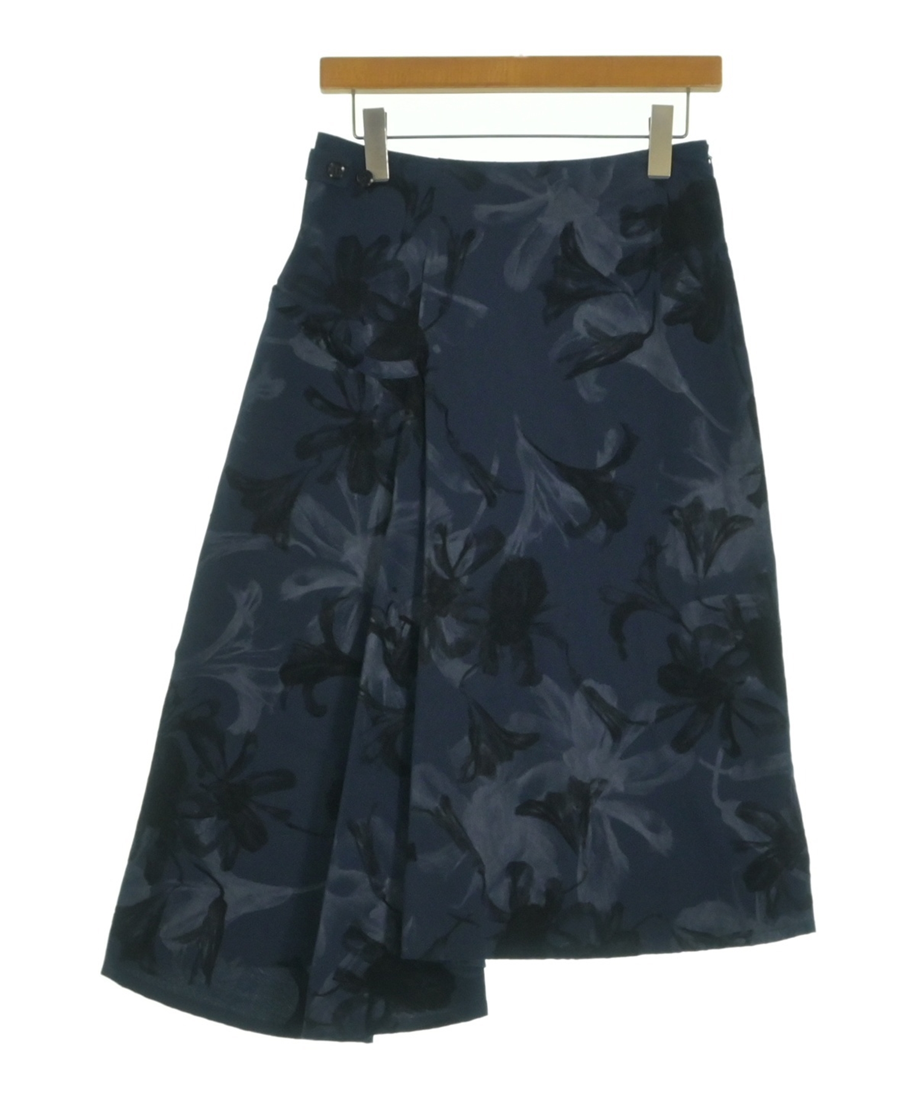 Yohji Yamamoto（ヨウジヤマモト）ロング・マキシ丈スカート 紺 サイズ