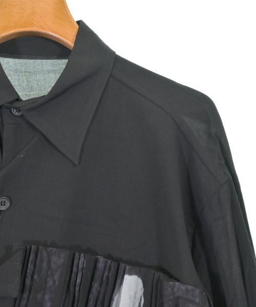 Yohji Yamamoto（ヨウジヤマモト）シャツワンピース 黒 サイズ:1(XS位) レディース/2200627433108