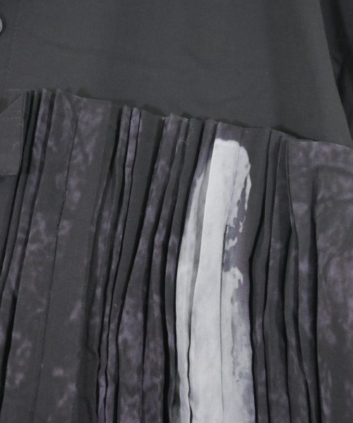 Yohji Yamamoto（ヨウジヤマモト）シャツワンピース 黒 サイズ:1(XS位) レディース/2200627433108
