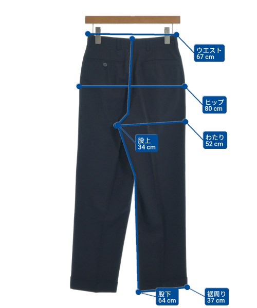 Yohji Yamamoto（ヨウジヤマモト）スラックス 紺 サイズ:XS メンズ/2200609874042