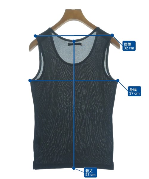 Yohji Yamamoto（ヨウジヤマモト）タンクトップ 黒 サイズ:3(M位) レディース/2200612312036