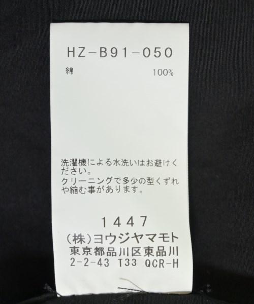 YOHJI YAMAMOTO COSTUME D'HOMME（コスチュームドオム）カジュアルシャツ 黒 サイズ:3(M位) メンズ/2200618994014