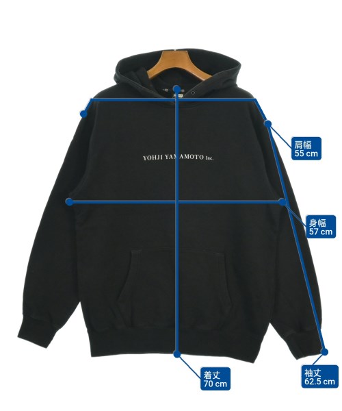 Yohji Yamamoto（ヨウジヤマモト）パーカー 黒 サイズ:XL メンズ/2200607392036