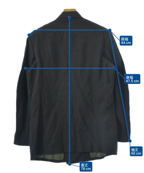 Yohji Yamamoto（ヨウジヤマモト）カジュアルジャケット 黒 サイズ:S メンズ/2200620097017