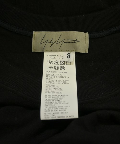 Yohji Yamamoto（ヨウジヤマモト）Tシャツ・カットソー 黒 サイズ:3(M位) レディース/2200620954013