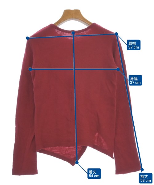 Yohji Yamamoto（ヨウジヤマモト）Tシャツ・カットソー 赤 サイズ:2(S位) レディース/2200611020345