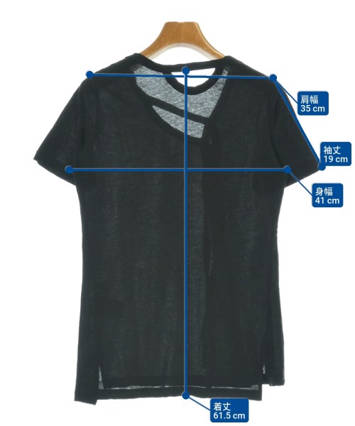 Yohji Yamamoto（ヨウジヤマモト）Tシャツ・カットソー 黒 サイズ:2(S位) レディース/2200680671066