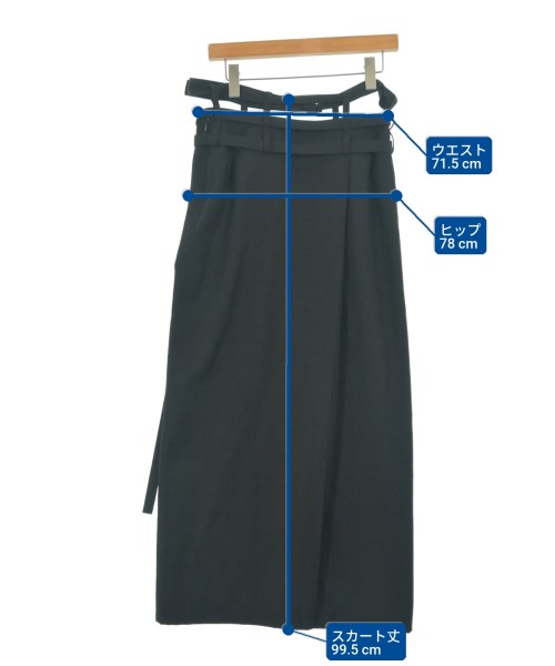 Yohji Yamamoto（ヨウジヤマモト）ロング・マキシ丈スカート 黒 サイズ:2(S位) レディース/2200698403031