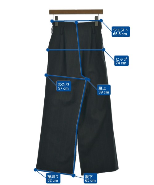 Yohji Yamamoto（ヨウジヤマモト）スラックス グレー サイズ:SS レディース/2200698050198