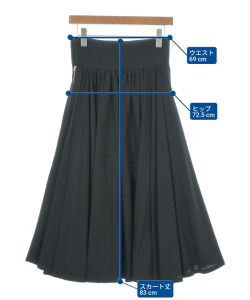 Yohji Yamamoto（ヨウジヤマモト）ロング・マキシ丈スカート 黒 サイズ:SS レディース/2200700032082