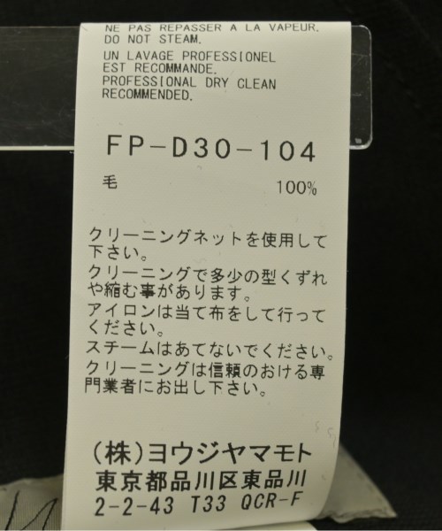 Yohji Yamamoto（ヨウジヤマモト）シャツワンピース 黒 サイズ:1(XS位) レディース/2200654715062
