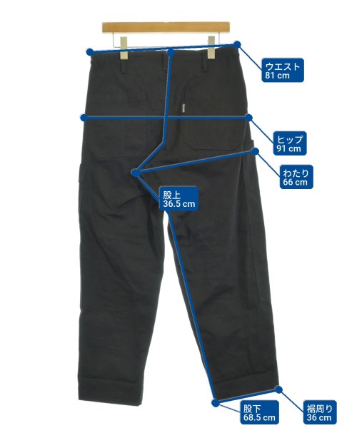Yohji Yamamoto（ヨウジヤマモト）カーゴパンツ 黒 サイズ:1(XS位) メンズ/2200658256035