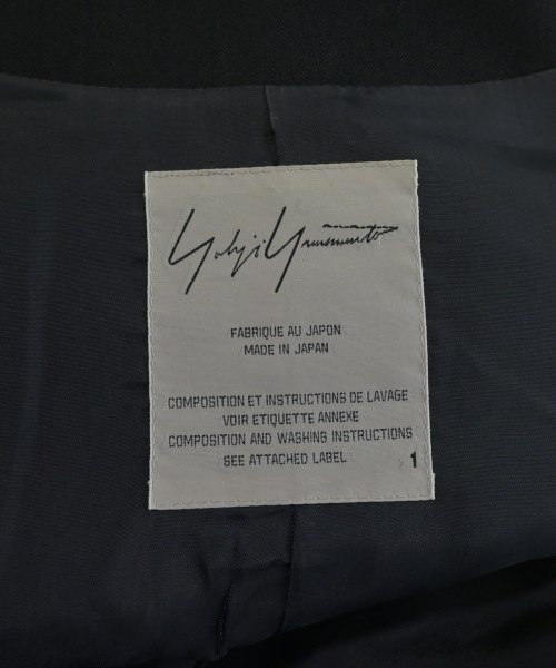 Yohji Yamamoto（ヨウジヤマモト）カジュアルジャケット 黒 サイズ:1(XS位) レディース/2200658312144