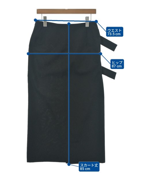 Yohji Yamamoto（ヨウジヤマモト）ロング・マキシ丈スカート 黒 サイズ:1(XS位) レディース/2200715641026