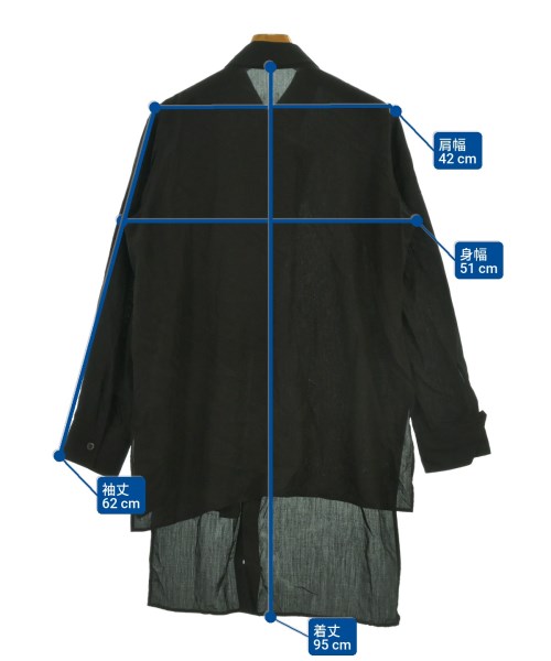 Yohji Yamamoto（ヨウジヤマモト）カジュアルシャツ 黒 サイズ:1(XS位) メンズ/2200645135015