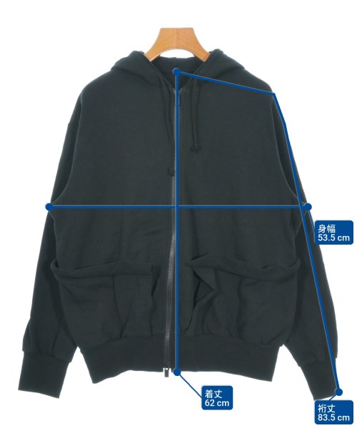 Yohji Yamamoto（ヨウジヤマモト）パーカー 黒 サイズ:2(S位) レディース/2200633760021