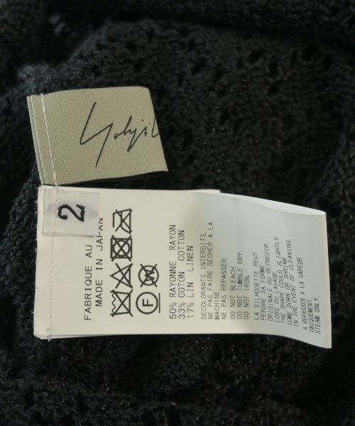 Yohji Yamamoto（ヨウジヤマモト）カーディガン 黒 サイズ:2(S位) レディース/2200654133033