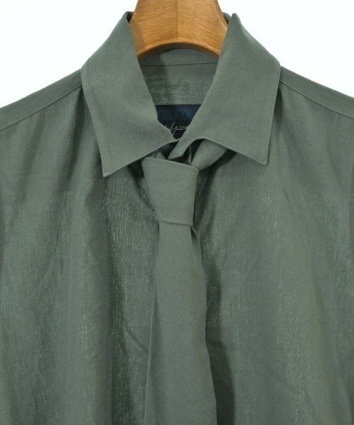 REGULATION Yohji Yamamoto（レギュレーションヨウジヤマモト）ブラウス 緑 サイズ:2(S位) レディース/2200704874107