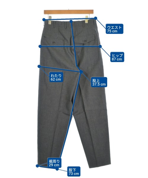 Yohji Yamamoto グレー スラックス サイズ2 Yohji Yamamoto（ヨウジヤマモト）スラックス グレー サイズ:S メンズ