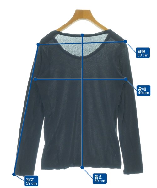 Yohji Yamamoto（ヨウジヤマモト）Tシャツ・カットソー 紺 サイズ:2(S位) レディース/2200710246028