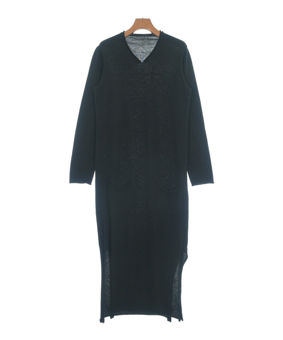 Yohji Yamamoto（ヨウジヤマモト）ワンピース 黒 サイズ:2(S位 