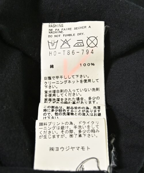 Yohji Yamamoto（ヨウジヤマモト）Tシャツ・カットソー 黒 サイズ:3(M位) レディース/2200668007047