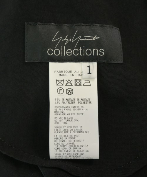 Yohji Yamamoto（ヨウジヤマモト）シャツワンピース 黒 サイズ:1(XS位) レディース/2200669829037