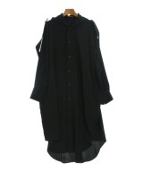 Yohji Yamamoto（ヨウジヤマモト）シャツワンピース 黒 サイズ:1(XS位) レディース/2200669829037