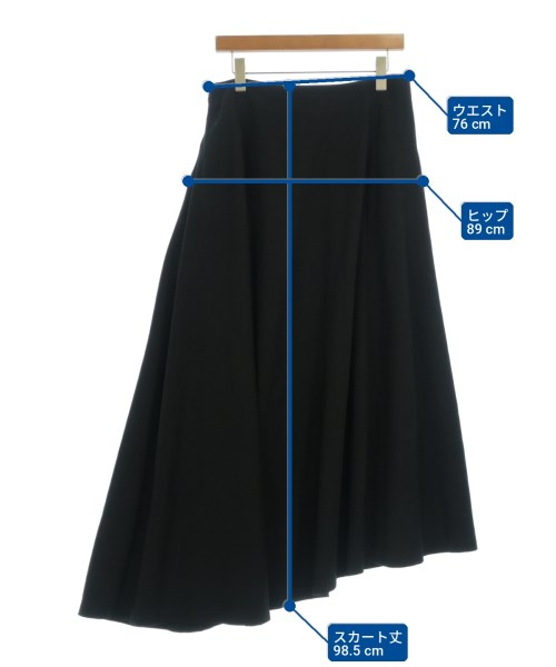 Yohji Yamamoto（ヨウジヤマモト）ロング・マキシ丈スカート 黒 サイズ:3(M位) レディース/2200724295012