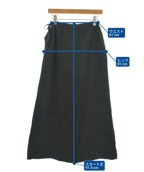 Yohji Yamamoto（ヨウジヤマモト）ロング・マキシ丈スカート 黒 サイズ:3(M位) レディース/2200733709074