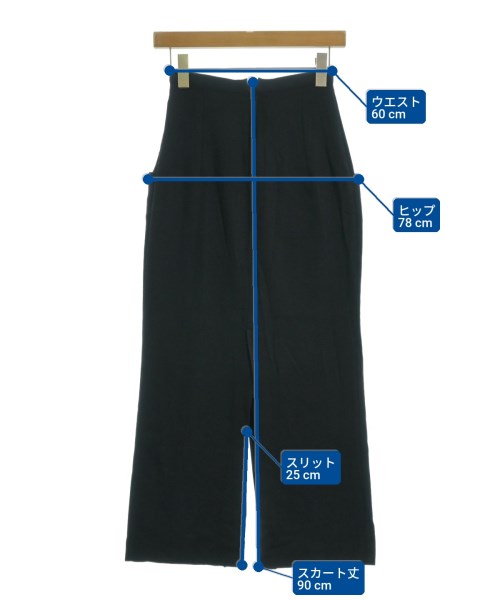 Yohji Yamamoto（ヨウジヤマモト）ロング・マキシ丈スカート 黒 サイズ:1(XS位) レディース/2200733709104