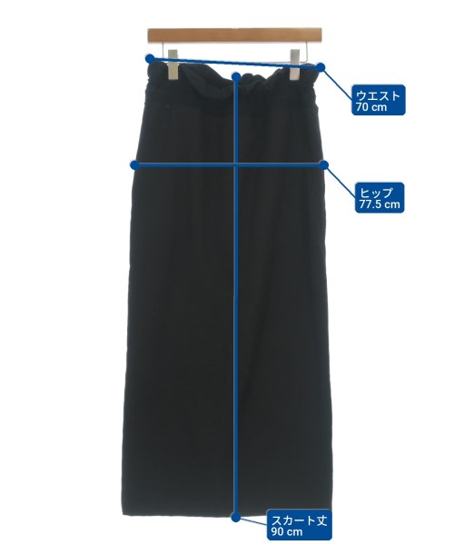 Yohji Yamamoto（ヨウジヤマモト）ロング・マキシ丈スカート 黒 サイズ:2(S位) レディース/2200727104014