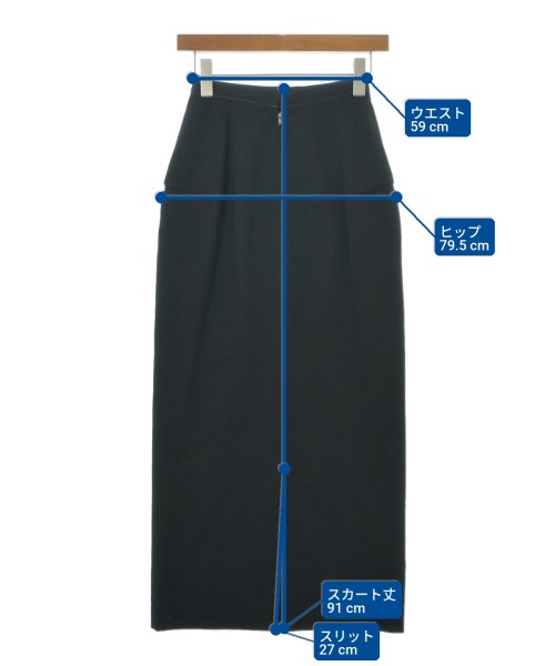 Yohji Yamamoto（ヨウジヤマモト）ロング・マキシ丈スカート 黒 サイズ:1(XS位) レディース/2200725175030