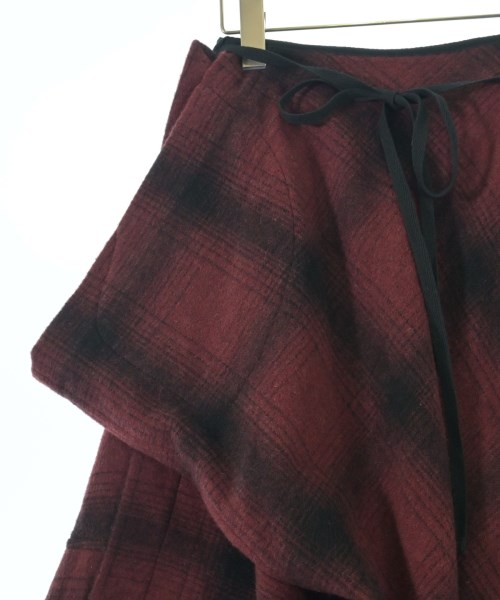 Yohji Yamamoto（ヨウジヤマモト）ひざ丈スカート 赤 サイズ:2(S位) レディース/2200728166011