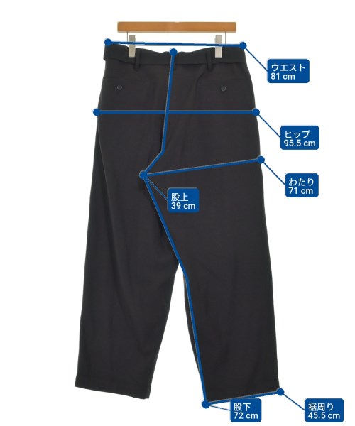 Yohji Yamamoto（ヨウジヤマモト）スラックス 紺 サイズ:2(S位) メンズ/2200727595034