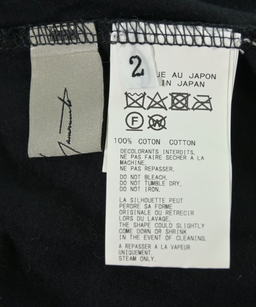 Yohji Yamamoto（ヨウジヤマモト）Tシャツ・カットソー 黒 サイズ:2(S位) レディース/2200727595072
