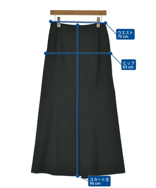 Yohji Yamamoto（ヨウジヤマモト）ロング・マキシ丈スカート 黒 サイズ:2(S位) レディース/2200727595096