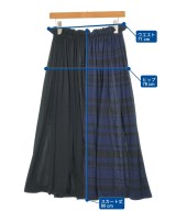Yohji Yamamoto（ヨウジヤマモト）ひざ丈スカート 紺 サイズ:2(S位) レディース/2200729142021